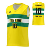 Basketball Jersey Horizontal Strips - Yellow